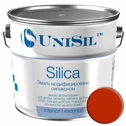 Краска Silica модифицированная силиконом, 0.9 кг, Красная