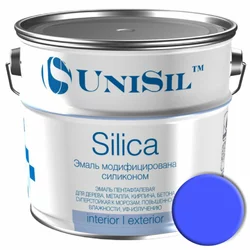 Краска Silica модифицированная силиконом, 2.8 кг, Голубая