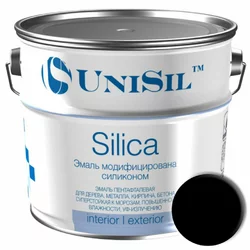 Краска Silica модифицированная силиконом, 0.9 кг, Чёрная матовая