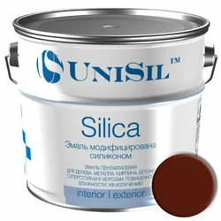 Краска Silica модифицированная силиконом, 2.8 кг, Коричневая