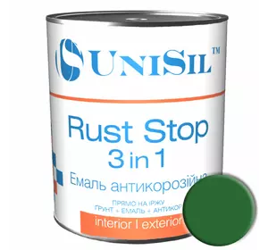 Емаль антикорозійна Rust Stop 3 in 1, Зелена, 0.75л