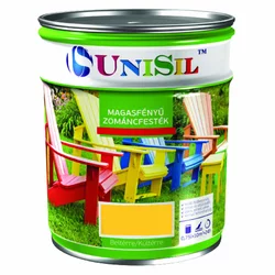 Эмаль алкидная UNISIL magasfenyu zomancfestek, Желтая, 0.75л Эмаль алкидная UNISIL magasfenyu zomancfestek, Желтая, 0.75л