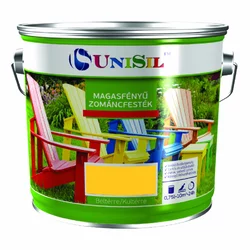 Эмаль алкидная UNISIL magasfenyu zomancfestek, Желтая, 2.5л Эмаль алкидная UNISIL magasfenyu zomancfestek, Желтая, 2.5л