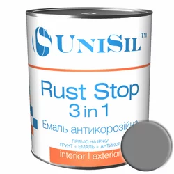 Емаль антикорозійна Rust Stop 3 in 1, Сіра, 0.75л