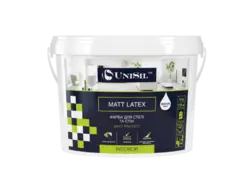 Водоэмульсионная краска для стен Unisil Matt latex, 14 кг Водоэмульсионная краска для стен Unisil Matt latex, 14 кг