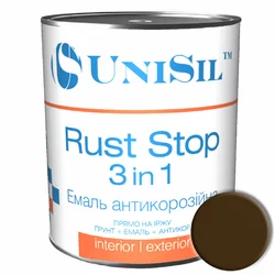 Емаль антикорозійна Rust Stop 3 in 1, Коричнева, 0.75л Емаль антикорозійна Rust Stop 3 in 1, Коричнева, 0.75л