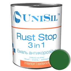 Емаль антикорозійна Rust Stop 3 in 1, Зелена, 0.75л