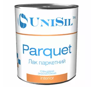 Лак паркетный Unisil Parquet, 2.5 л, Глянецевый Лак паркетный Unisil Parquet, 2.5 л, Глянецевый