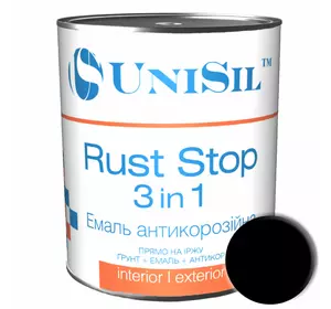 Емаль антикорозійна Rust Stop 3 in 1, Чорна, 2.5л