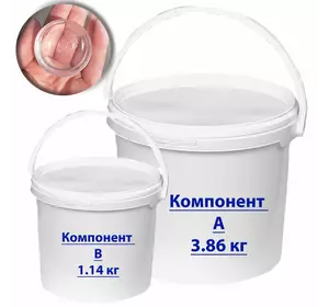 Епоксидна смола для заливки стільниць 5кг (супер прозора) (3.86КГ СМОЛИ + 1.14 КГ затверджувача), 5кг Епоксидна смола для заливки стільниць 5кг (супер прозора) (3.86КГ СМОЛИ + 1.14 КГ затверджувача), 5кг