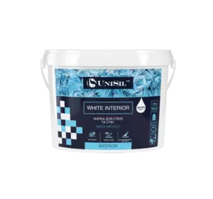 Акриловая краска для стен и потолков Unisil White Interior, 14 кг Акриловая краска для стен и потолков Unisil White Interior, 14 кг